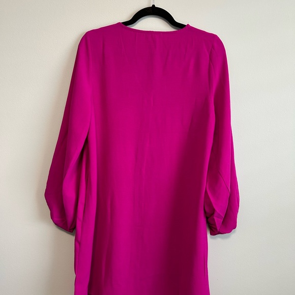 Magenta JODIFL, (sold via Pink Blush) small Front Button, Balloon Sleeve Dress - Picture 8 of 8